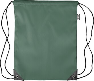 rPET polyester (210D) drawstring backpack, green