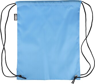 rPET polyester (210D) drawstring backpack, light blue