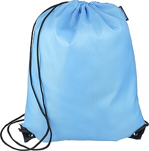 rPET polyester (210D) drawstring backpack, light blue