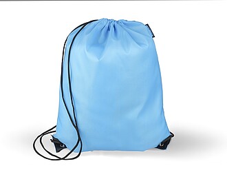 rPET polyester (210D) drawstring backpack, light blue
