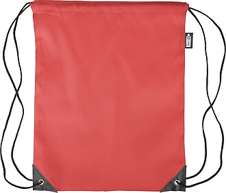 rPET polyester (210D) drawstring backpack, red
