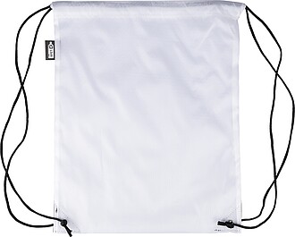 rPET polyester (210D) drawstring backpack, white