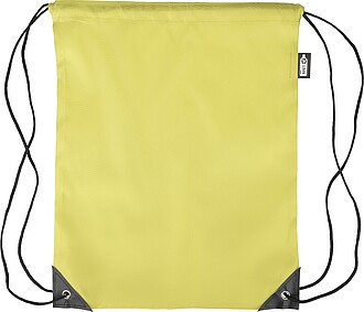 rPET polyester (210D) drawstring backpack, yellow