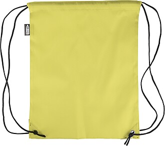 rPET polyester (210D) drawstring backpack, yellow