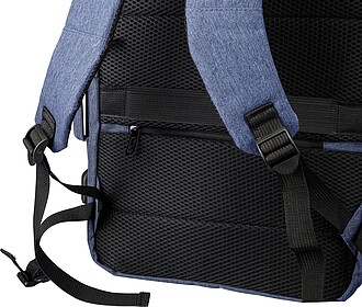 rPET polyester (300D) backpack Malcolm, blue