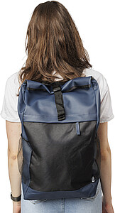 rPET polyester (600D) roll-top backpack Yani, blue