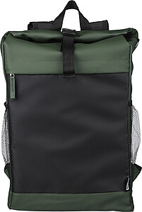 rPET polyester (600D) roll-top backpack Yani, green