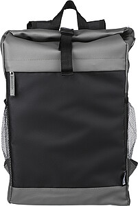 rPET polyester (600D) roll-top backpack Yani, grey