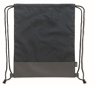 RPET PU drawstring bag 2 tone, french navy