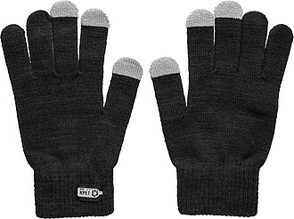 rPET touchscreen gloves Nira, black