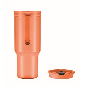 RPET tumbler 1200ml, transparent orange