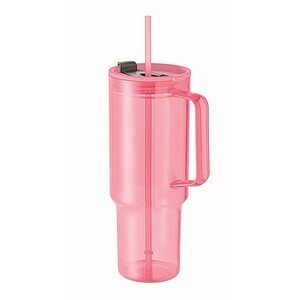 RPET tumbler 1200ml, transparent pink