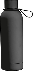 Rubberised drinking bottle with loop, 700 ml, anthracite