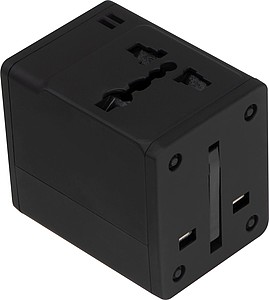 Rubberized travel adapter