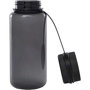 Ryder 900 ml RCS certified RPET sport bottle with multi-function lid, solid black