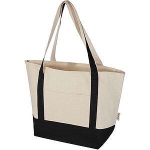 Sam 320 g/m2 GRS recycled cotton tote bag, solid black