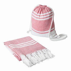 Sauna-or beach towel, red