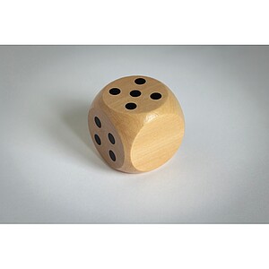 Schima wooden dice 5cm dia, wood