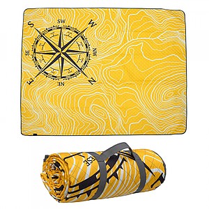 SCHWARZWOLF ALVERNIA foldable picnic blanket, yellow
