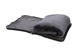 SCHWARZWOLF AMIATA 2in1 fleece travel blanket, grey