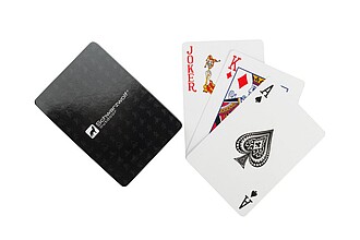SCHWARZWOLF MURRAY Travel set of playing cards and dice in a tin box