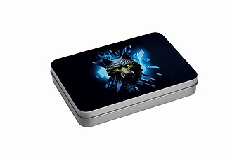 SCHWARZWOLF MURRAY Travel set of playing cards and dice in a tin box