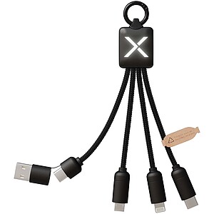 SCX.design C13 20W 5-in-1 charging cable, solid black