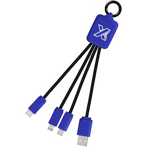 SCX.design C15 quatro light-up cable, reflex blue