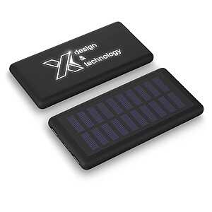 SCX.design P30 8000 mAh light-up solar power bank, solid black