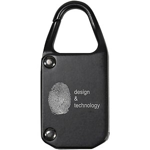 SCX.design T10 fingerprint padlock, solid black