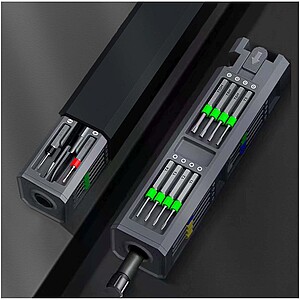 SCX.design T20 30-piece screwdriver and repair set in aluminium case, solid black