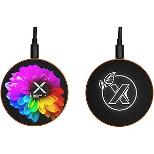 SCX.design W13 10W wooden wireless charging station, brown