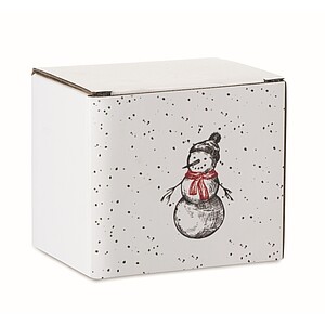 Seasonal ceramic mug 300ml, black/red