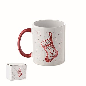 Seasonal ceramic mug 300ml, red