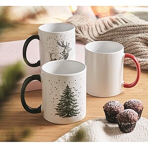 Seasonal ceramic mug 300ml, red