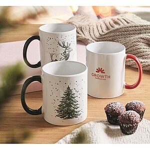 Seasonal ceramic mug 300ml, red