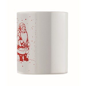 Seasonal ceramic mug 300ml, white/red