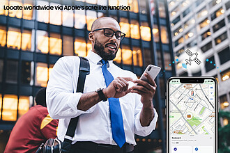 Seekcard RCS rpolyester card wallet with worldwide locating, black