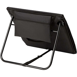 Serene beach lounger, solid black