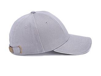 Šestipanelová kšiltovka se sandwich kšiltem, šedá