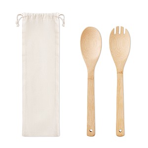 Set bamboo utensils salad