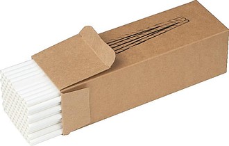 Set of 100 drink straws made of paper