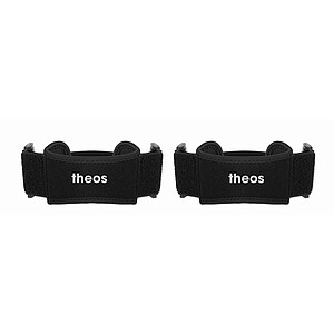 Set of 2 sports knee support, black
