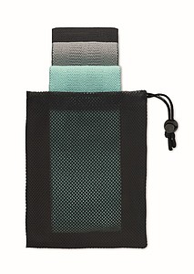 Set of 3 fitness bands in pouch