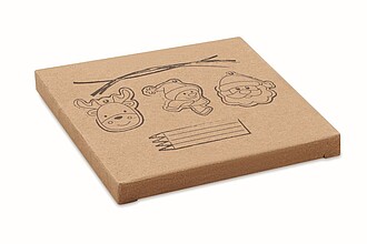 Set of 3 wooden Christmas ornaments