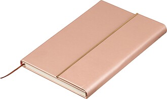 Set of leather notebook and pen, pink