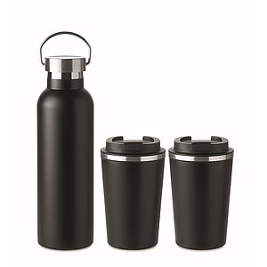 Set of stainless steel double walled bottle