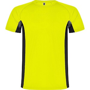 Shanghai short sleeve kids sports t-shirt, fluor yellow, size 4