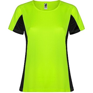 Shanghai short sleeve womens sports t-shirt, fluor green, size L