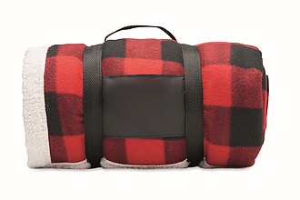 Sherpa lined fleece blanket